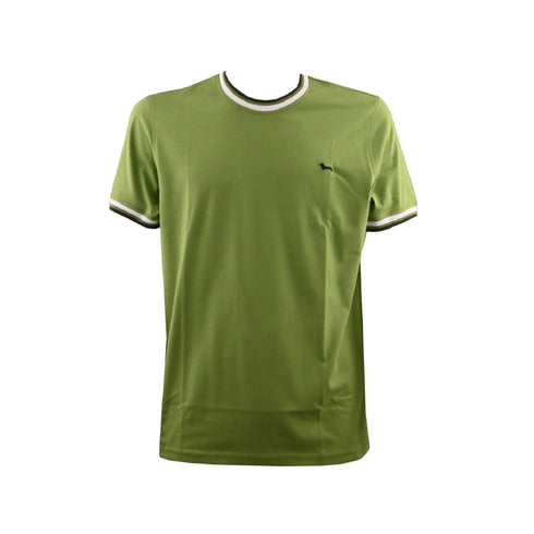HARMONT & BLAINE T-shirt T-shirt Uomo con bordi rigati Verde blu P24-HARMONT & BLAINEIRL188021223-600-M - Francavilla Moda